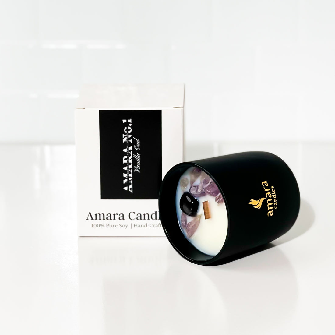 Amara No.1 Vanilla Oud with Amethyst